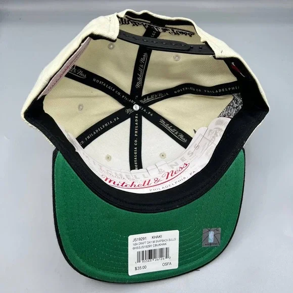 Chicago Bulls Hat Men NBA Draft 1996 Shadow Mitchell & Ness Snap Back Cap New‎